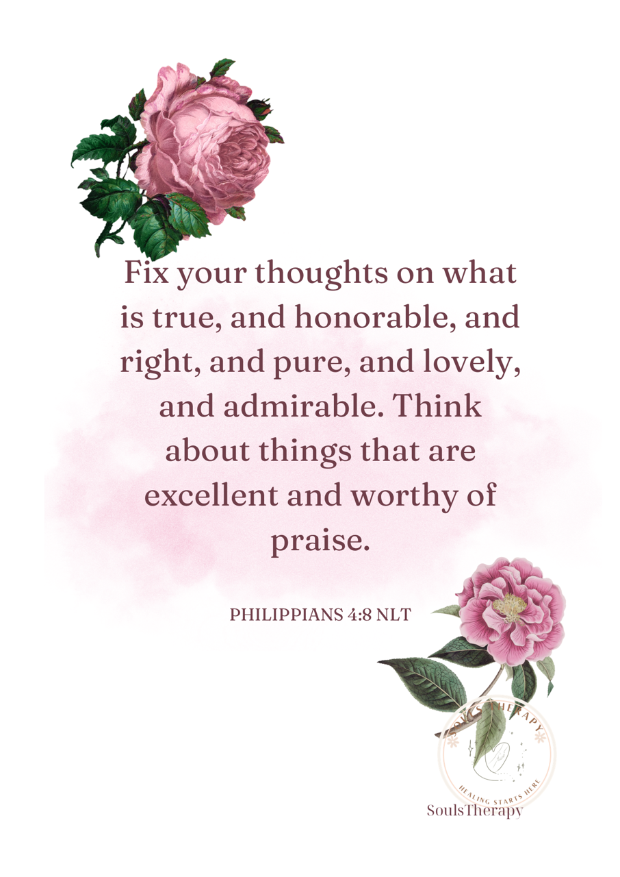 FIX YOUR THOUGHTS BIBLE VERSE POSTER