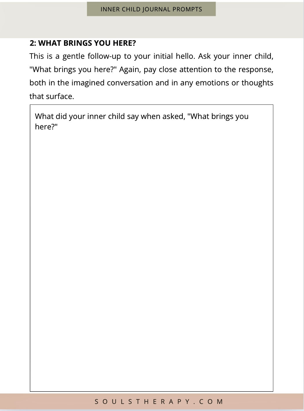 INNER CHILD HEALING JOURNAL