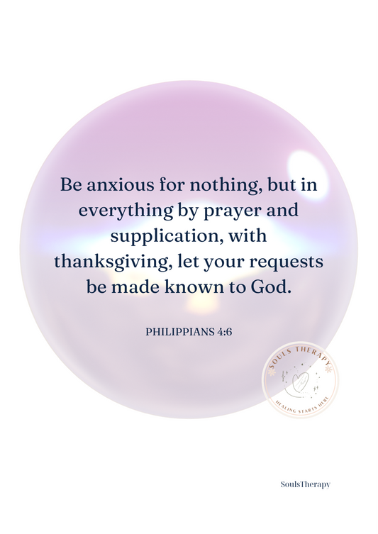 BE ANXIOUS FOR NOTHING BIBLE VERSE HEALING POSTER