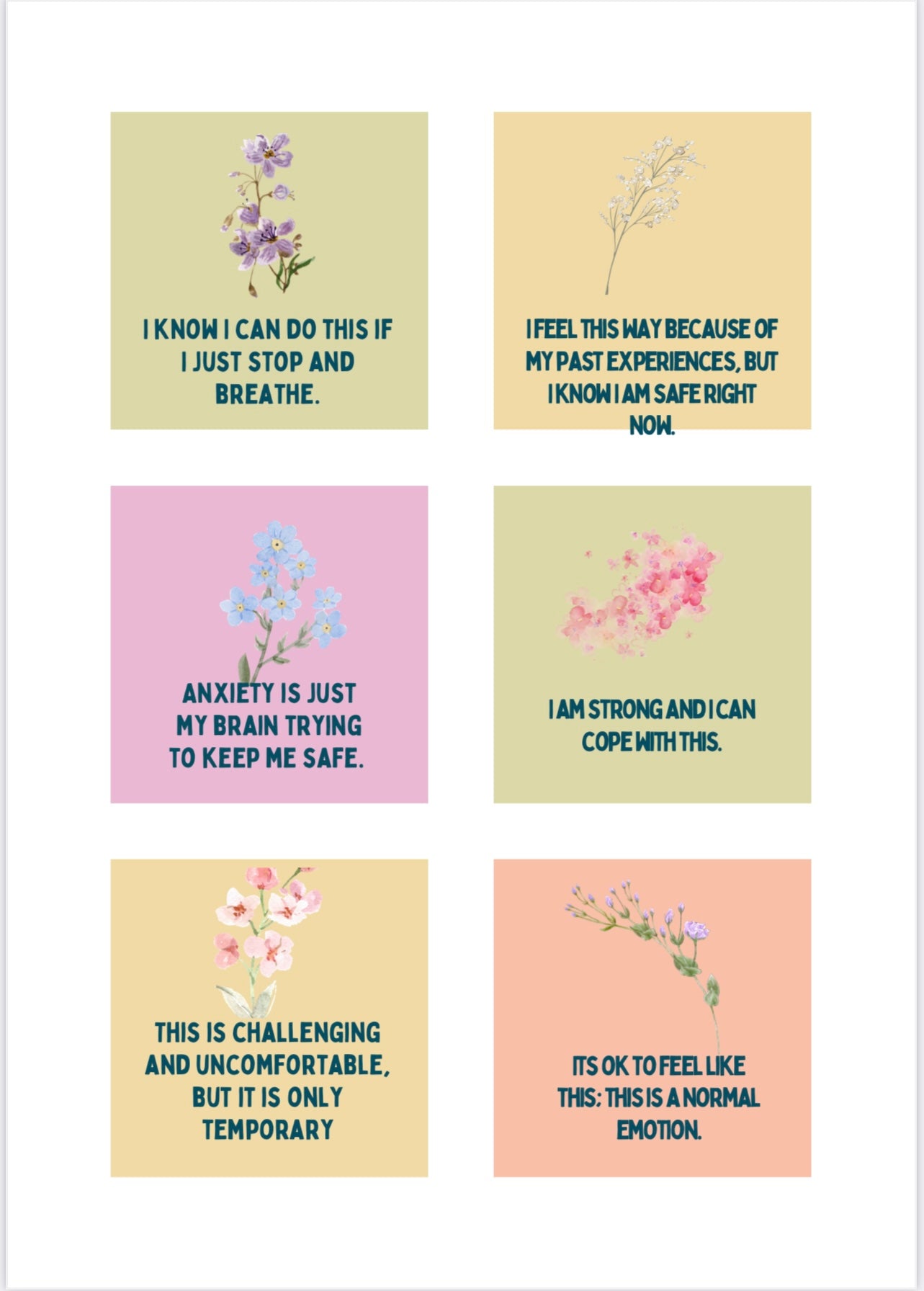 POSITIVE AFFIRMATIONS FOR ANXIETY